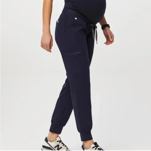 Figs Maternity Zamora Jogger Scrub Pants Lot Women's Size Medium Navy Medical - Picture 1 of 11